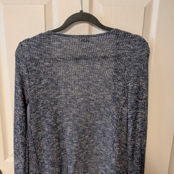 Juniors/Kids Volcom Brand Size Small 10 Heathered Blue Open Cardigan Sweater - Picture 4 of 5